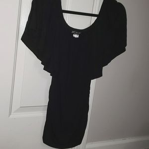 Women's Venus Black ruched off the shoulder top Sz. Medium